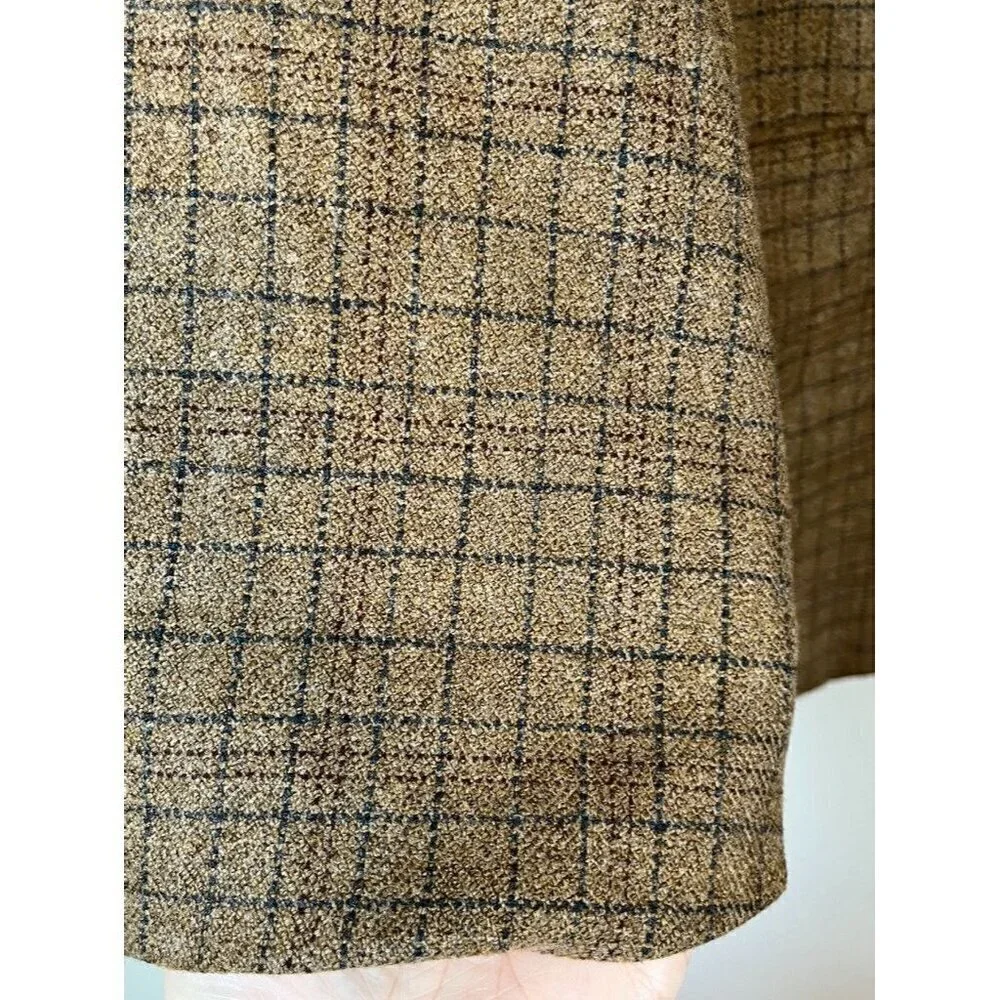Hickey Freeman Wool Plaid Blazer 40” Brown Cashmere Luxury Old Money Preppy Chic - Picture 3 of 12